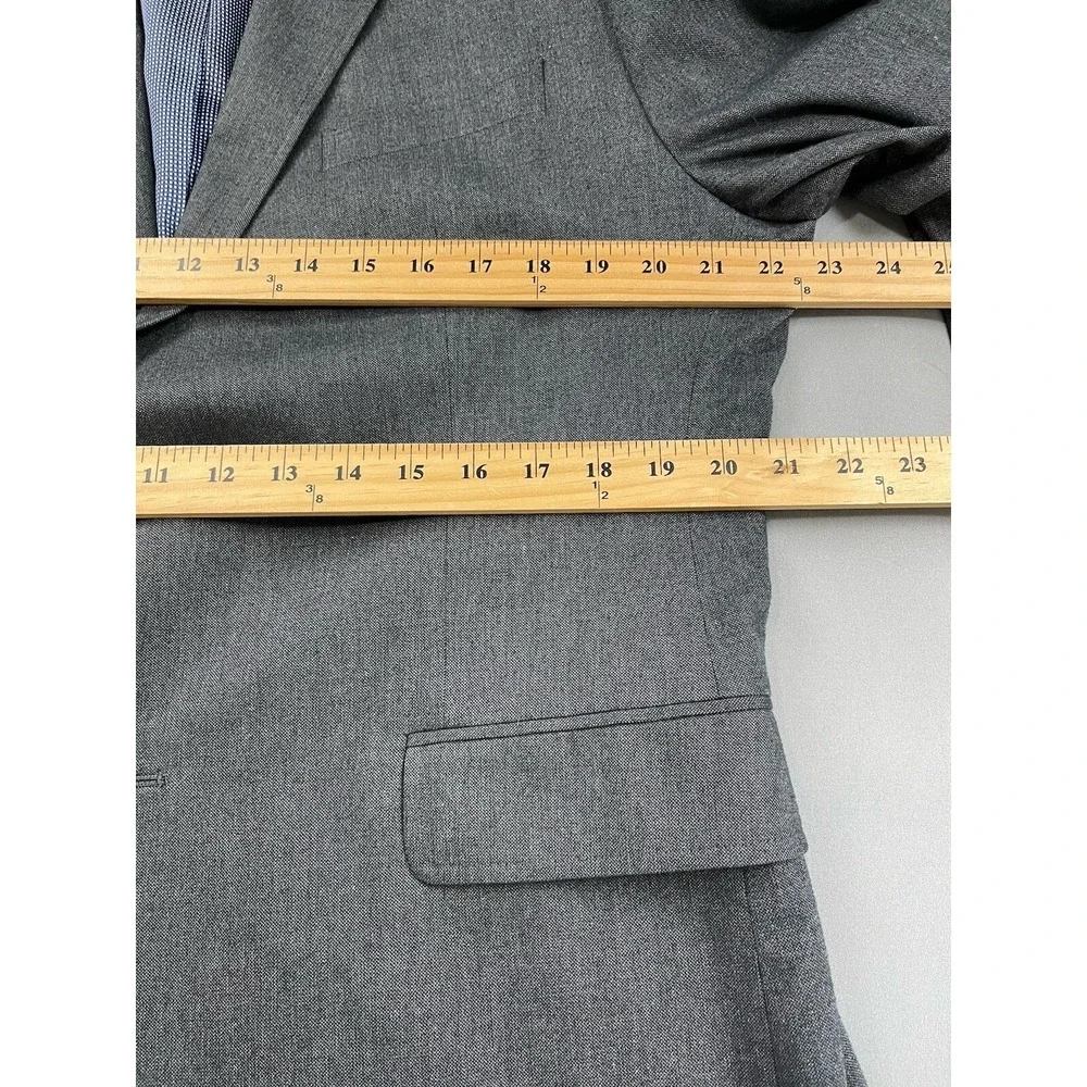 Banana Republic Mens Blazer 44 Gray‎ Tailored Fit Wedding Easter 100% Cotton
